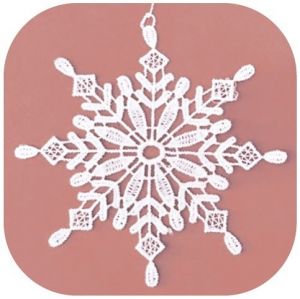 Háčkovaná vločka10 cm