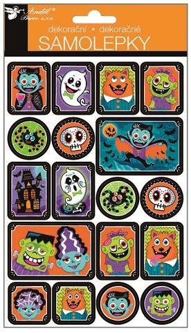 Samolepky 3D 25x14 cm, Halloween