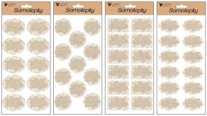 Samolepky popisovací 28x14 cm, textilní (burlap)