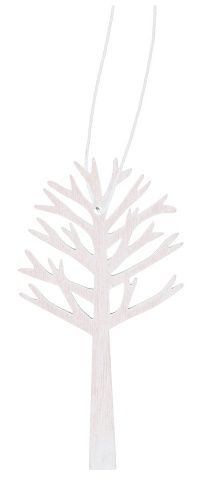 Strom dřevěný na zavěšení 10 cm, bílý