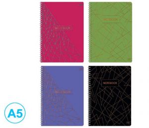 Blok spirála A5 BRONZE linka 100l mix