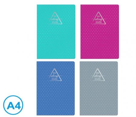 Kniha záznamová A4 čtvereček 96l Silver mix