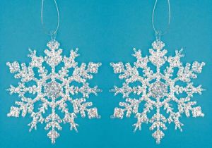 Vločka k zavěšení 12,5 cm, 2 ks