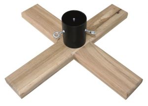 Stojan na stromek, masiv dub, kříž 50 x 50 cm