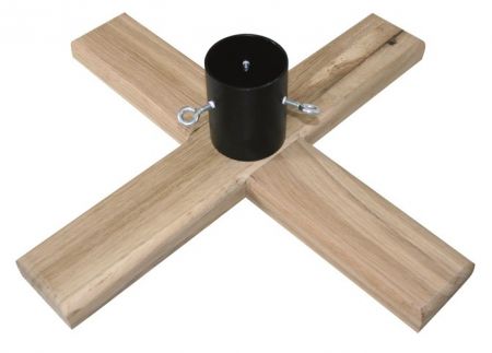 Stojan na stromek, masiv dub, kříž 50 x 50 cm