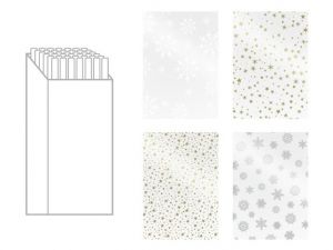 Celofán transparent potisk vánoční - role 500x70cm mix