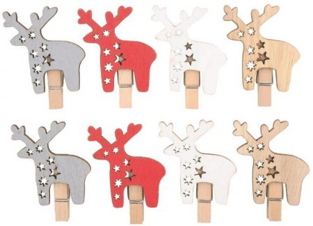 Sob dřevěný na kolíčku 4,5 cm 8 ks