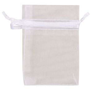 Pytlík organzový bílý 5x7 cm