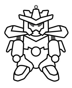 Závěsná sklíčka k vybarvení barvami na sklo cca 8 cm - 80. ROBOT 4