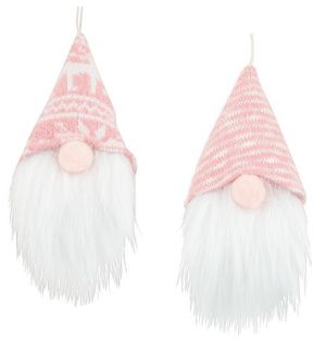 Skřítek na zavěšení 14 cm, růžový