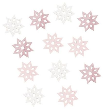 Vločka dřevěná 4 cm, 12 ks