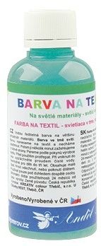 Barva na textil, na světlé materiály 50g 18. TYRKYSOVÁ