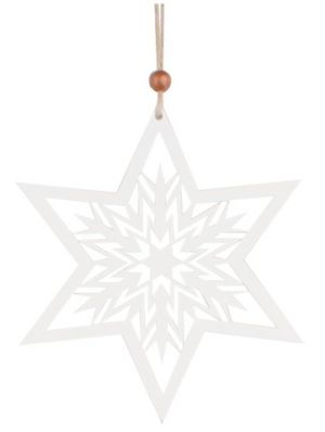 Dřevěná hvězda na zavěšení 15 cm