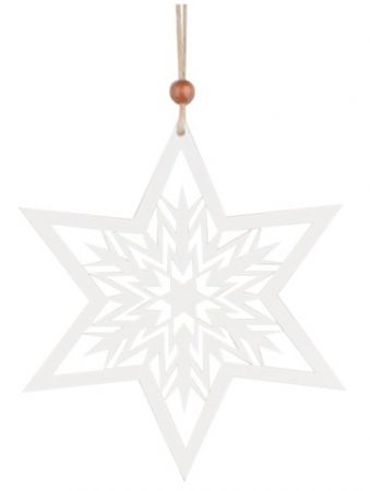 Dřevěná hvězda na zavěšení 15 cm