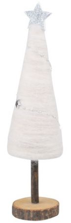 Stromeček s vlnou krémový 30 cm