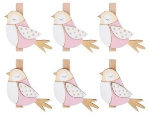 Ptáčci na kolíčku 4 cm, 6 ks v sáčku