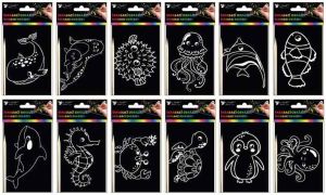 Škrabací obrázky 10,5 x 15,5 cm, moře