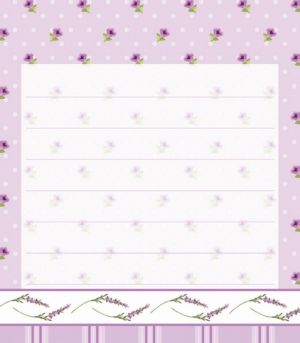 SN-17 Samolepící papírky 7x8cm 100 listů- LEVANDULE