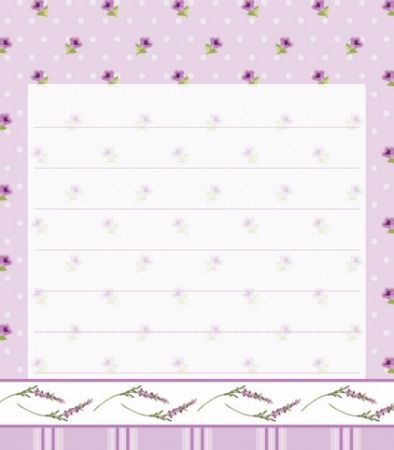 SN-17 Samolepící papírky 7x8cm 100 listů- LEVANDULE