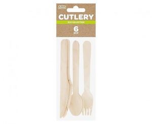 Sada příborů, dřevěná, ekologická, pro 2 osoby