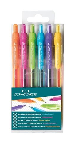 Gelové pero CONCORDE Presto, sada 6ks