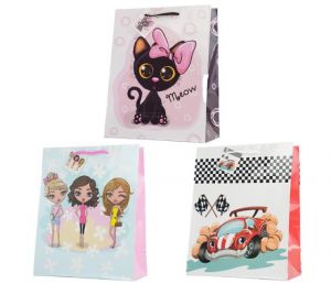 Taška dárková 33 x 45,5 x 10cm DÍVKY mix