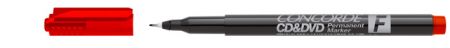 Popisovač CONCORDE CD&DVD, permanentní, červený