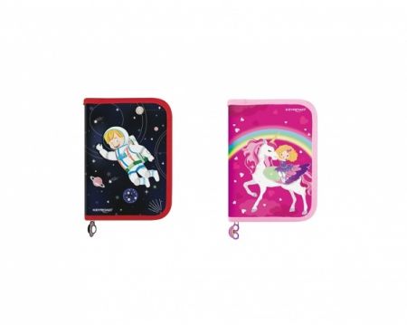 Penál KEYROAD 1 patro, 2 chlopně, naplněný, asort