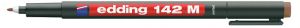 Permanentní popisovač EDDING 142 M, hnědý