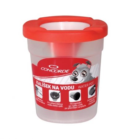 Kalíšek na vodu CONCORDE, 9cm, červený