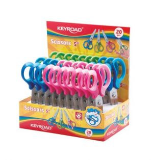 Dětské nůžky KEYROAD Soft, 12,5cm, displej, asort