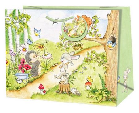 Dárková taška střední o rozměrech 19x10,2x23cm s motivem zvířátek