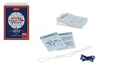 Uzly 50 návodů na uzlování malá hra v krabičce 12x16x5cm