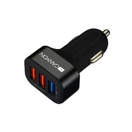 Nabíječka do auta "C-07", 3x USB, QC 3.0, 2,1A, CANYON CNE-CCA07B
