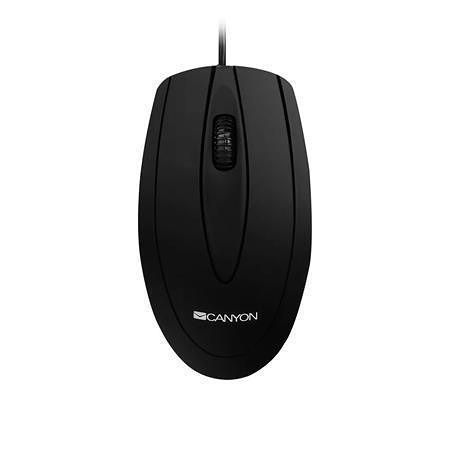 Myš "CM-1", černá, drátová, optická, USB, CANYON CNE-CMS1