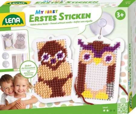 LENA První vyšívání, sova a medvěd