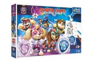 Puzzle SUPER MAXI oboustranné Psí tým v akci Tlapková patrola/Paw patrol 24 dílků v krab.