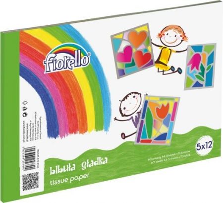 Barevné papíry hedvábné Fiorello 5x12 barev