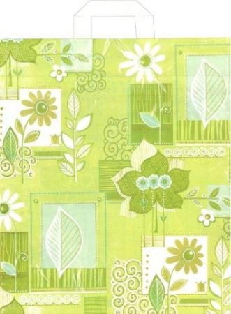 Taška igelitová 45x40 s uchy květinová inspirace