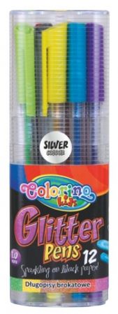 Popisovač gel Colorino Glitter trojboký 12barev 1mm