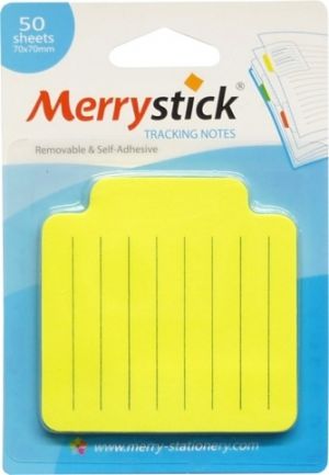 Notes Y linka neon 70 x 70 žlutý - záložka