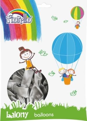 Balónky 100ks Fiorello stříbrné 10" 170-2502