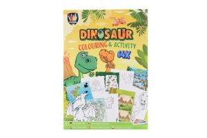 Omalovánky+aktivity Dino