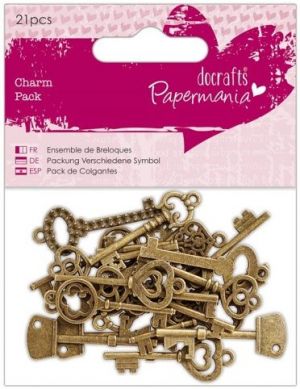 Dekorace PMA 356015 kov 21ks Vintage Keys