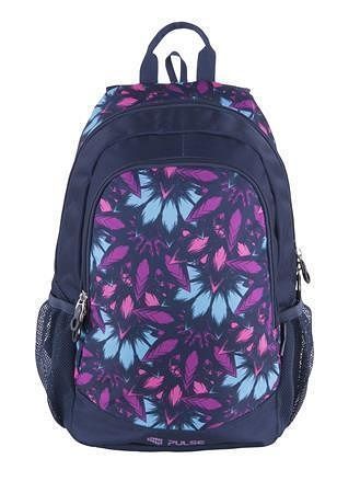 Batoh "Cots Blue Flower", modrá-fialová, s přihrádkou na notebook, PULSE 121426