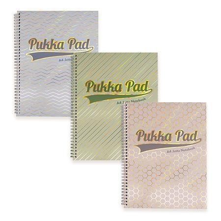 Spirálový sešit "Haze Jotta", mix vzorů, A4+, linkovaný, 200 listů, PUKKA PAD 9865(AST)-HZ
