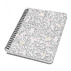 Spirálový sešit "Jolie", Wild Hearts, A5, tečkovaný, 60 listů, tvrdé desky, SIGEL JN620