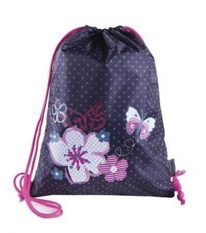 Sáček na tělocvik "Flowers Butterfly", modrá-růžová, PULSE