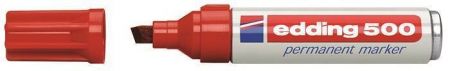 Permanentní popisovač "500" červená, 2-7mm, klínový hrot, EDDING