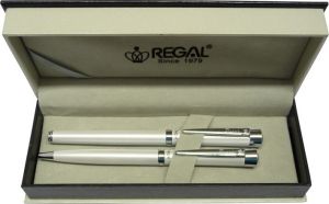 Kuličkové pero + roller Katherine - bílá